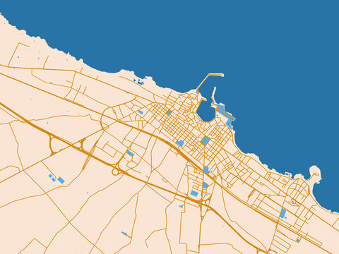 Cartographic street layout &mdash; Trani, Italy
