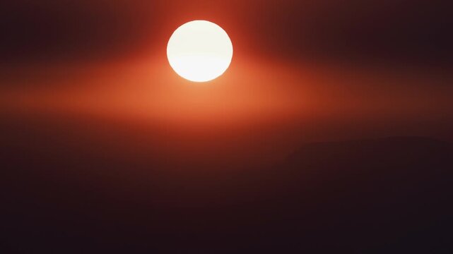 Hazy Smoky Sunset in the High Desert Timelapse