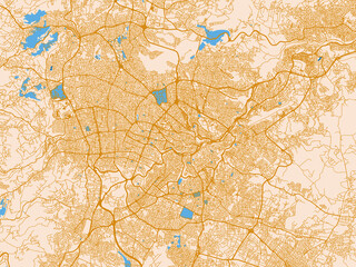 Fototapeta premium City map poster of Amman, Jordan