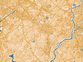 Fototapeta premium City map poster of Anjo, Japan