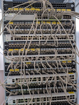 Network rack switches cabling infrastructure