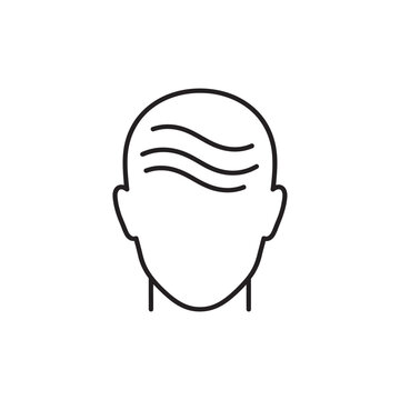 A simple line drawing of a worried man.