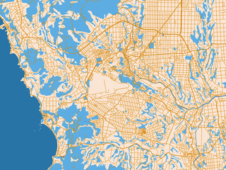 Fototapeta premium Urban map of Kanoya, Japan