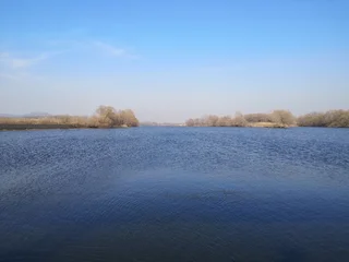Fotobehang Herfst river in winter  © whatever_U_C