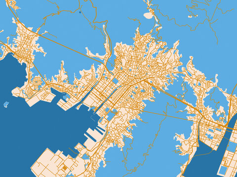 City map poster of Kure, Japan