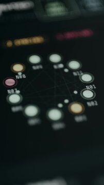 Live P2P network topology displaying data flow across distributed nodes