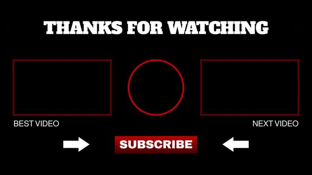 Video End Screen with Subscribe Button Best Video and Next Video