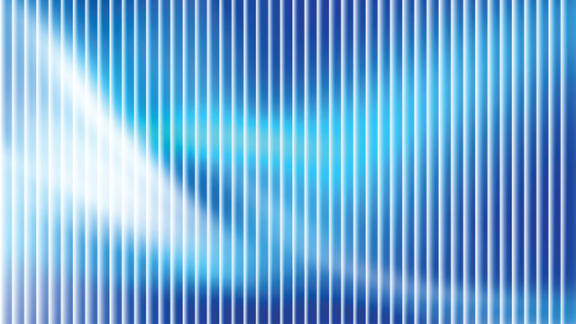 Blue gradient distortion with vertical ripple texture, frosted glass effect and icy reeded lines. Minimal blur surface with cool tones and subtle wave pattern. Vector illustration Stock Vector