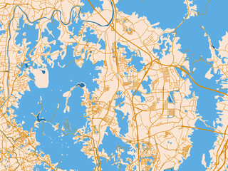 Naklejka premium Street network map — Yangju, Republic of Korea