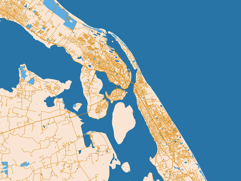 City layout poster of Batticaloa, Sri Lanka