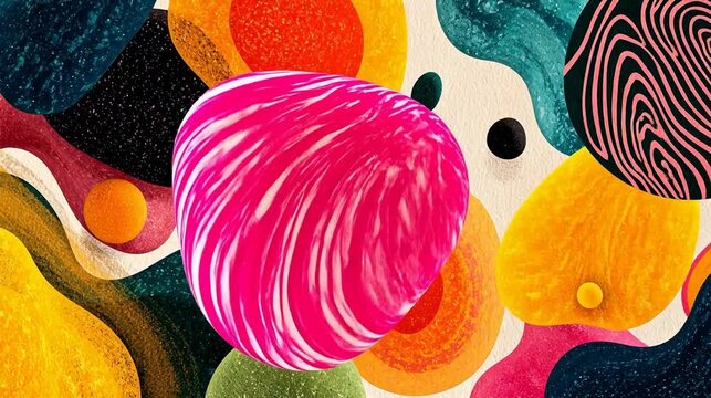 Colorful abstract shapes and patterns