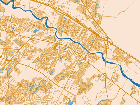 Street network map of Ciudad Benito Juarez, Mexico