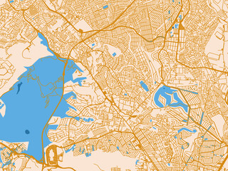 Fototapeta premium City plan map of Ciudad Lopez Mateos, Mexico
