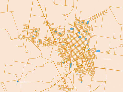 Ciudad Mante Mexico city map poster