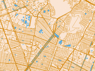 Obraz premium Colonia Lindavista, Mexico – urban map