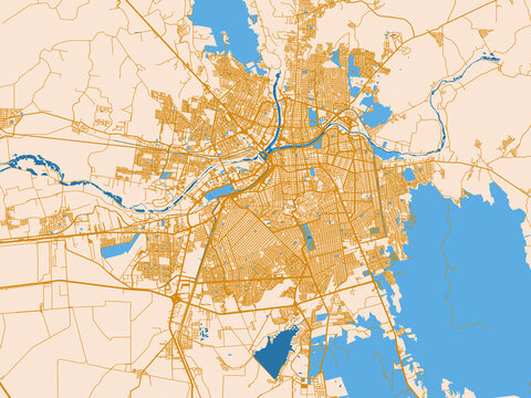 City street layout of Culiacan, Mexico