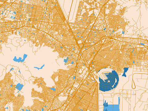 City map of Ecatepec de Morelos, Mexico