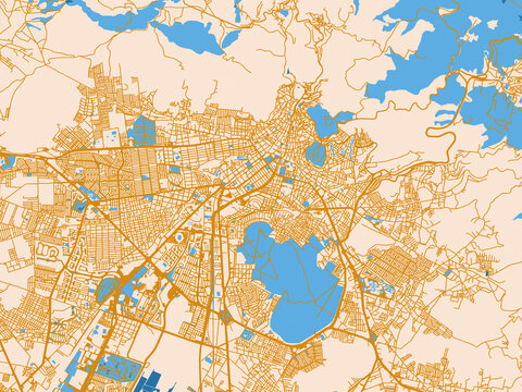 City map poster &mdash; Pachuca de Soto, Mexico