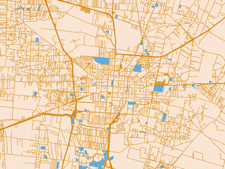 Fototapeta premium City layout map – Texcoco de Mora (Mexico)