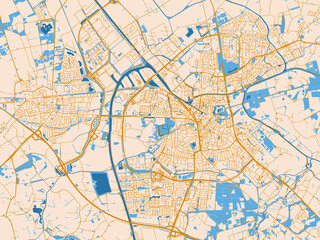 Fototapeta premium Almelo Netherlands city map poster