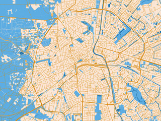 Fototapeta premium Urban map poster — Apeldoorn Centrum, Netherlands
