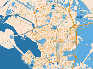 Naklejka premium Infographic city map of Bergen op Zoom, Netherlands