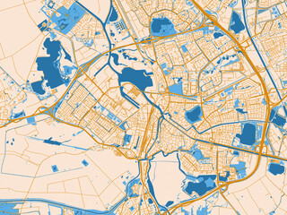 Obraz premium Urban street grid of Den Bosch, Netherlands