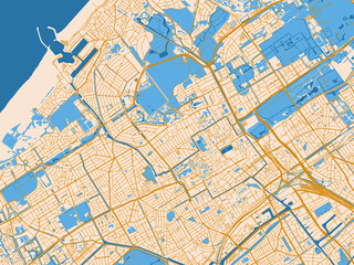 Obraz premium Den Haag – street map, Netherlands