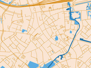 Obraz premium Street network map — Eindhoven Centrum, Netherlands