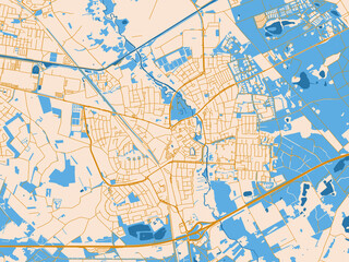 Naklejka premium City layout map – Geldrop (Netherlands)