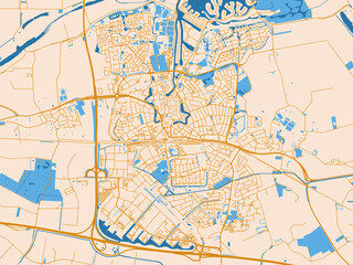 Fototapeta premium Street map of Goes, Netherlands