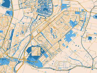 Fototapeta premium Heerhugowaard, Netherlands – city map