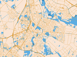 Fototapeta premium Urban map poster — Sittard, Netherlands