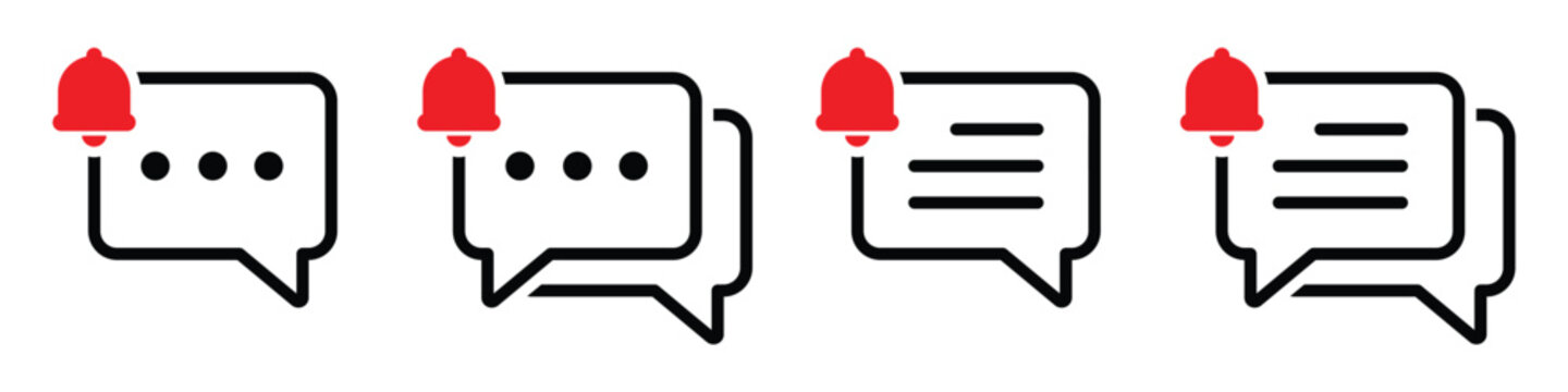 Mail message notification icon illustration