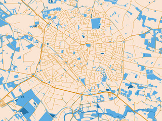 Obraz premium City cartography of Winterswijk, Netherlands