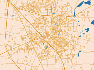 Obraz premium City map background — Gujrat, Pakistan