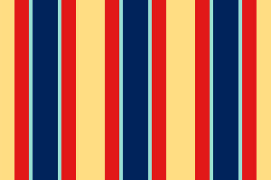 Groud pattern textile background, purity texture fabric stripe. Hnique vector vertical seamless lines in red and teal colors.