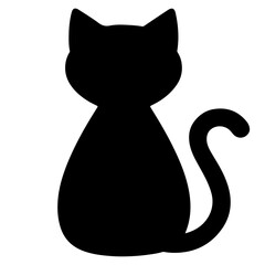 Black cat silhouette animal © Sefat