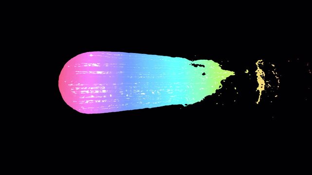 Rainbow paint Brush Stroke Text Reveal Effect in 4K