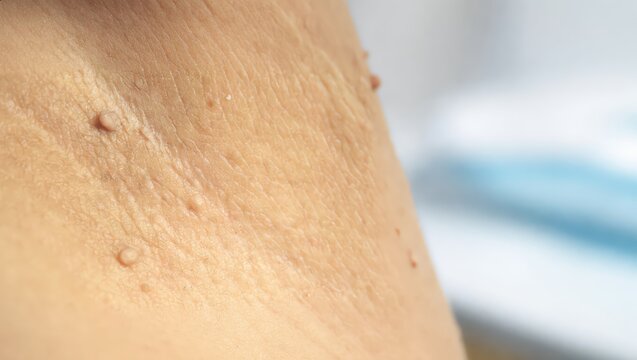 Close‑Up of Skin with Small Raised Growths