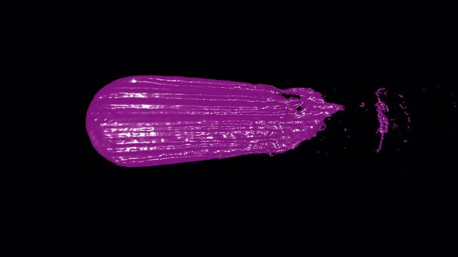 Purple paint Brush Stroke Text Reveal Effect in 4K