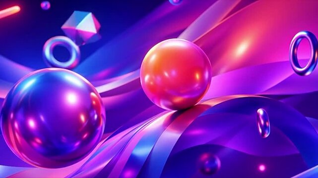 Abstract Geometric Motion Background Video