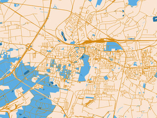 Naklejka premium City map poster of Legnica, Poland