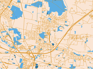 Fototapeta premium Urban street grid of Piekary Slaskie, Poland