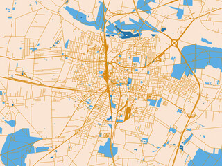 Obraz premium City map poster — Ostrow Wielkopolski, Poland
