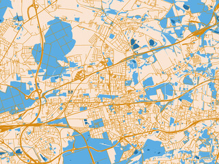 Fototapeta premium Zabrze, Poland – city map