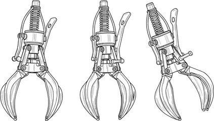 Fototapeta premium Comprehensive collection of black home repair and maintenance icons featuring tools ladders light bulbs drills and plumbing fixtures isolated on white background.