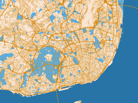 Lisboa, Portugal &ndash; urban map
