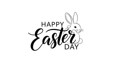 Obraz premium Vector ilustration of happy easter day greeting 