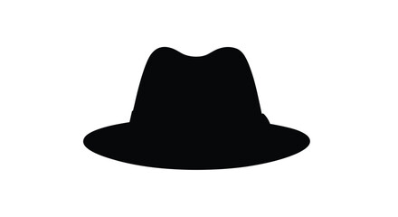 A black fedora hat is displayed as a striking silhouette © MDSAJIB